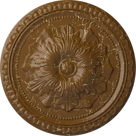 Ekena Millwork Richmond Ceiling Medallion (Fits Canopies up to 2 5/8"), 18"OD x 1 3/8"P, Smokey Topaz Crackle CM18RISTC